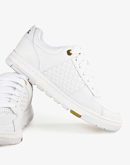 White x Gold Sneaker - Image 3
